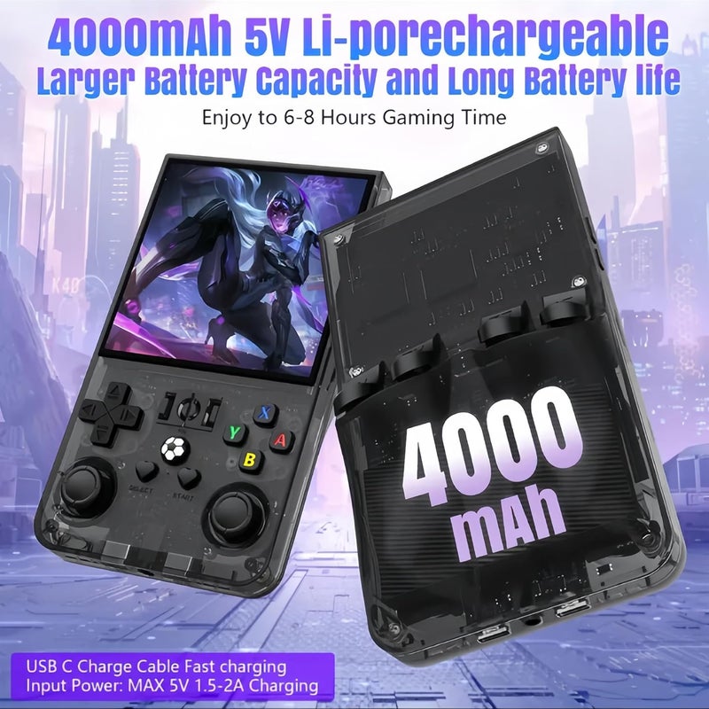 MYCHA Store 2025 Upgraded R36MAX Retro Handheld Game Console,128GB Built-in 22,000+ Classic Games,Portable Open Source Linux System,4.0-inch 4K HD IPS Screen & Video Player (Red 128G) - Image 5